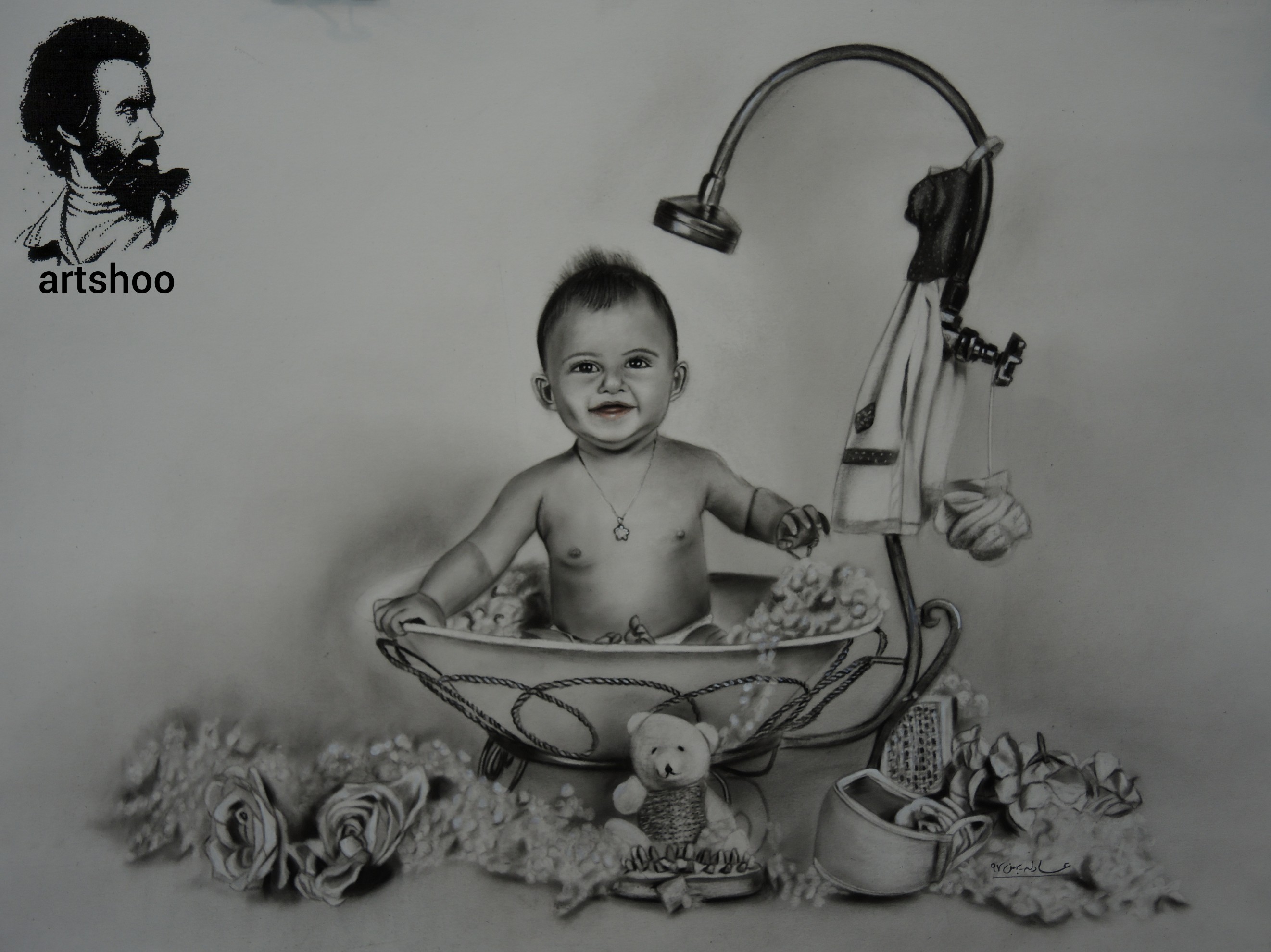 نقاشی سیاه قلم اورژینال